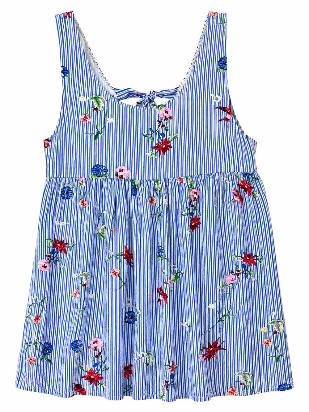 POL Floral and Striped Sleeveless Top- S - Picture 1 of 7